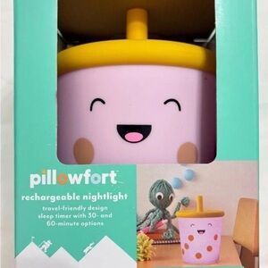 Pillowfort Pink and Yellow Smiling Nightlight